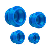 Blue Silicone Keep-Fit Cups - 4 Cup Set