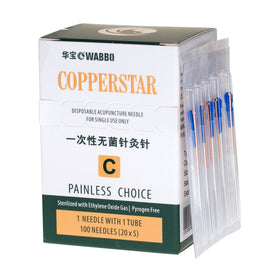 Wabbo Acupuncture Needles CopperStar C-Type (1 Needle/Tube, 100 PCS/Box)